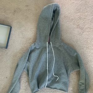 Cropped Gray Hoodie